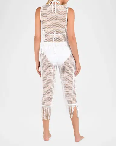 La Blanca Open-Knit Crochet Tank Top | Thumbnail 3