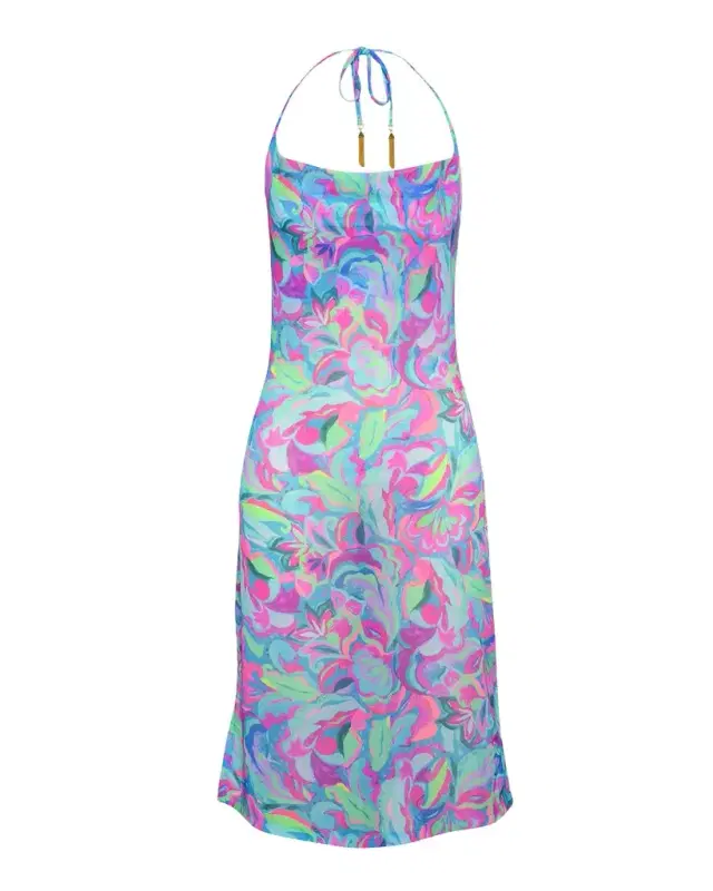 Sunshine 79 Swirltopia Halter Midi Dress