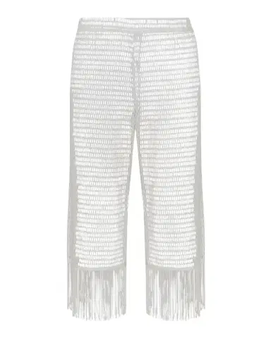 La Blanca Open-Knit Crochet Cropped Pants | Thumbnail 1