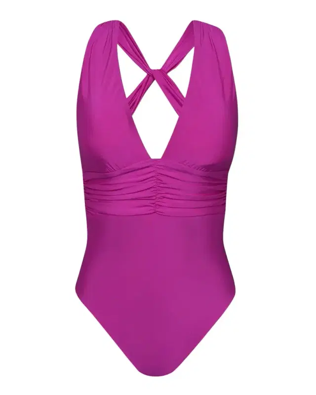 Sunshine 79 Solids V-Plunge One-Piece Swimsuit