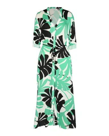 Sunshine 79 Monstera Maxi Shirtdress | Thumbnail 1 Sunshine 79 Monstera Maxi Shirtdress | Thumbnail 1
