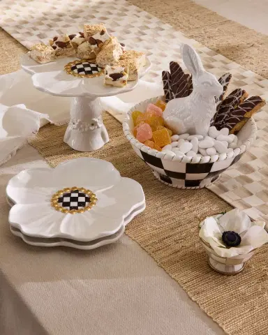 MacKenzie-Childs Mocha Check Ice Cream Dish | Thumbnail 2 MacKenzie-Childs Mocha Check Ice Cream Dish | Thumbnail 2