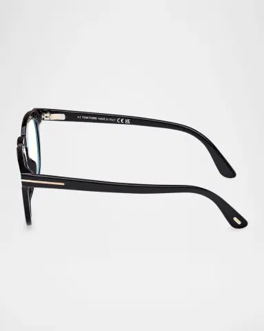 Tom Ford Men's FT5993-BM Round Blue-Block Optical Frames with Magnetic Sunglasses Clip | Thumbnail 4 Tom Ford Men's FT5993-BM Round Blue-Block Optical Frames with Magnetic Sunglasses Clip | Thumbnail 4
