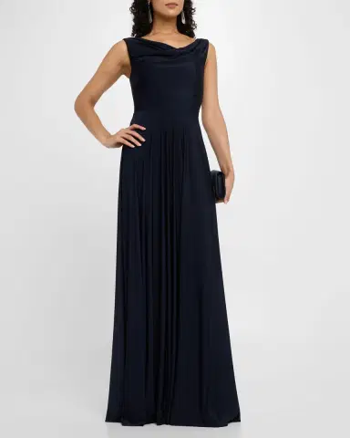 BLACK HALO Jacqueline Cowl-Neck Jersey Gown | Thumbnail 2