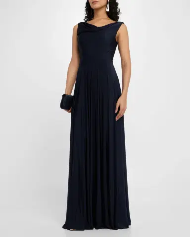 BLACK HALO Jacqueline Cowl-Neck Jersey Gown | Thumbnail 4