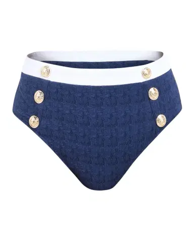 L'Agence Vanessa Colorblock Chic High-Waist Bikini Bottoms | Thumbnail 1 L'Agence Vanessa Colorblock Chic High-Waist Bikini Bottoms | Thumbnail 1