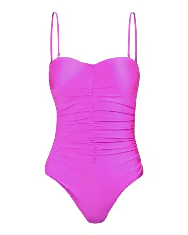 L'Agence Aubrey Shimmer Ruched One-Piece Swimsuit | Thumbnail 1 L'Agence Aubrey Shimmer Ruched One-Piece Swimsuit | Thumbnail 1