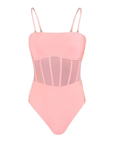 Sunshine 79 Solid Mesh Bandeau One-Piece Swimsuit | Thumbnail 1 Sunshine 79 Solid Mesh Bandeau One-Piece Swimsuit | Thumbnail 1