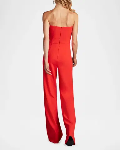 Tadashi Shoji Strapless Twist-Front Crepe Jumpsuit | Thumbnail 3