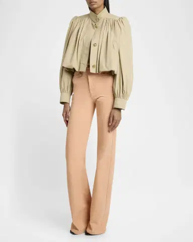 Chloé Crop Balloon Jacket | Thumbnail 3 Chloé Crop Balloon Jacket | Thumbnail 3