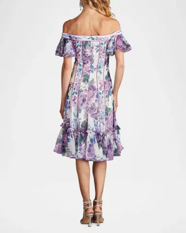 Tadashi Shoji Off-Shoulder Empire Flounce Dress | Thumbnail 3 Tadashi Shoji Off-Shoulder Empire Flounce Dress | Thumbnail 3