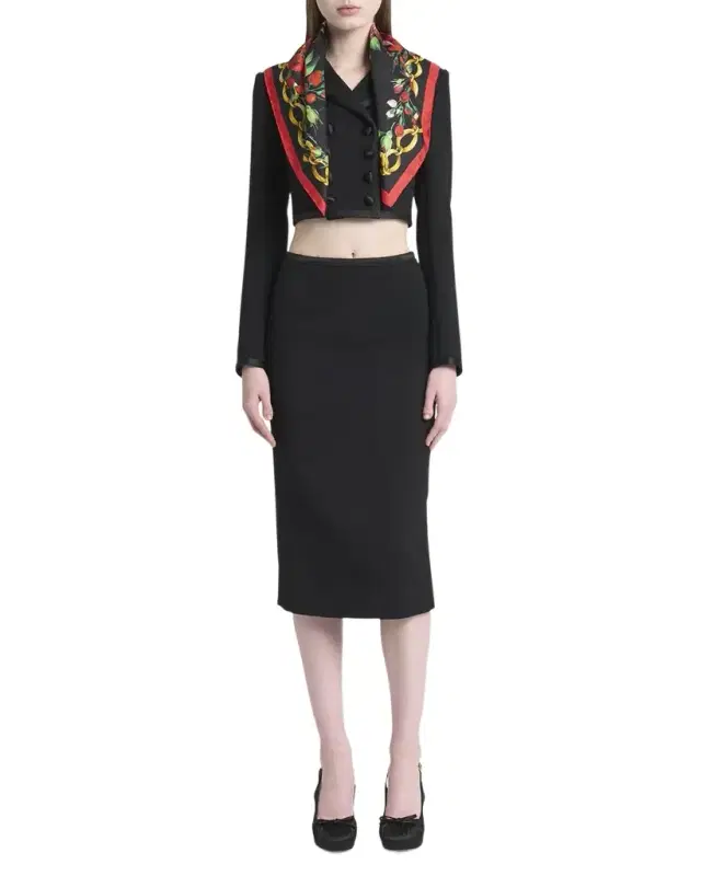 Dolce & Gabbana Floral Chain Foulard Silk Scarf