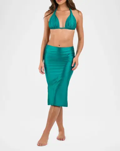 La Blanca Shirred Skirt with Side Slits | Thumbnail 2 La Blanca Shirred Skirt with Side Slits | Thumbnail 2