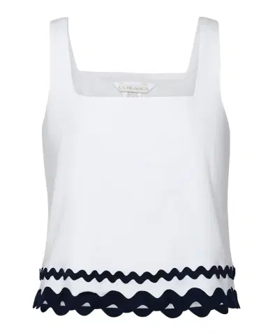 La Blanca Poolside Square-Neck Tank Top | Thumbnail 1
