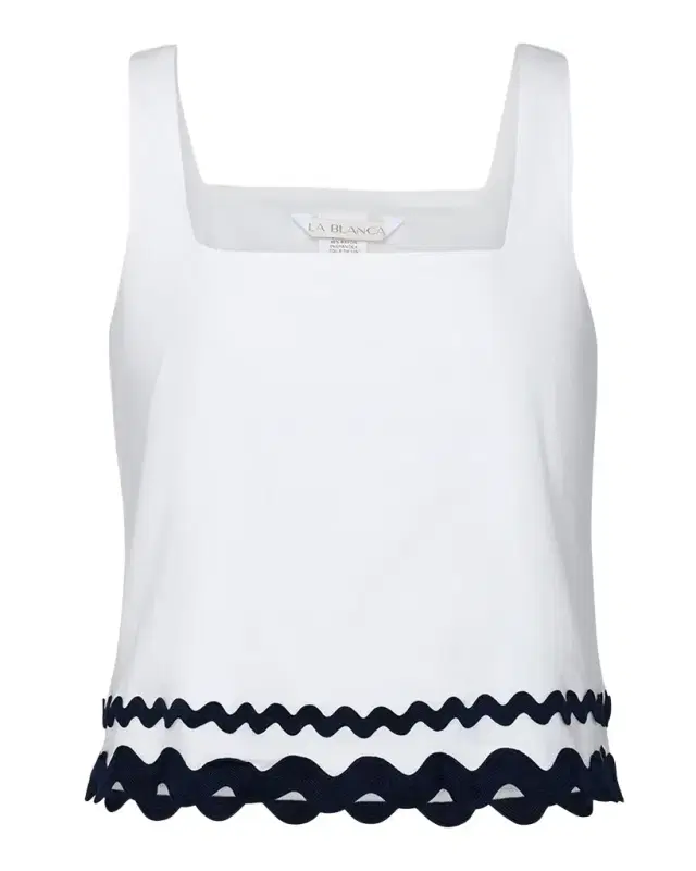 La Blanca Poolside Square-Neck Tank Top