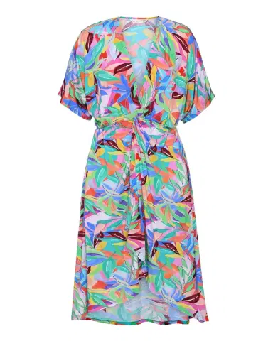 La Blanca Tropi-Flage Twist Sun Dress Coverup | Thumbnail 1 La Blanca Tropi-Flage Twist Sun Dress Coverup | Thumbnail 1