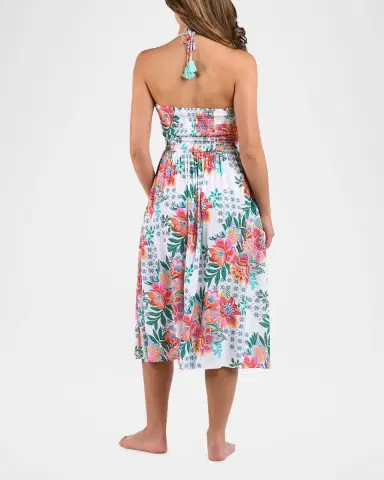 La Blanca Riviera Halter Mid-Calf Sun Dress Coverup | Thumbnail 3