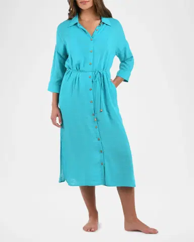 La Blanca Sea Cove Midi Shirtdress Coverup | Thumbnail 2 La Blanca Sea Cove Midi Shirtdress Coverup | Thumbnail 2
