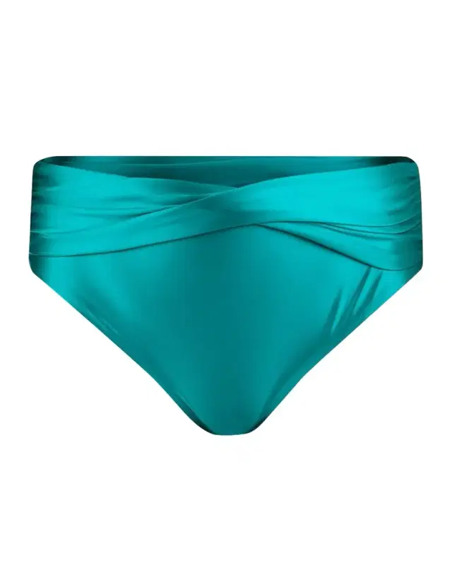 Earth Goddess Mid-Waist Twist-Front Bikini Bottoms