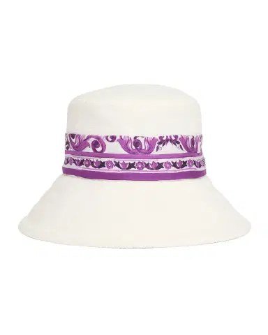 Dolce & Gabbana Cotton Bucket Hat With Silk Scarf | Thumbnail 2