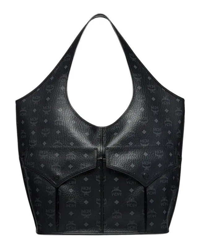 MCM Leni XL Visetos Monogram Shopper Tote Bag