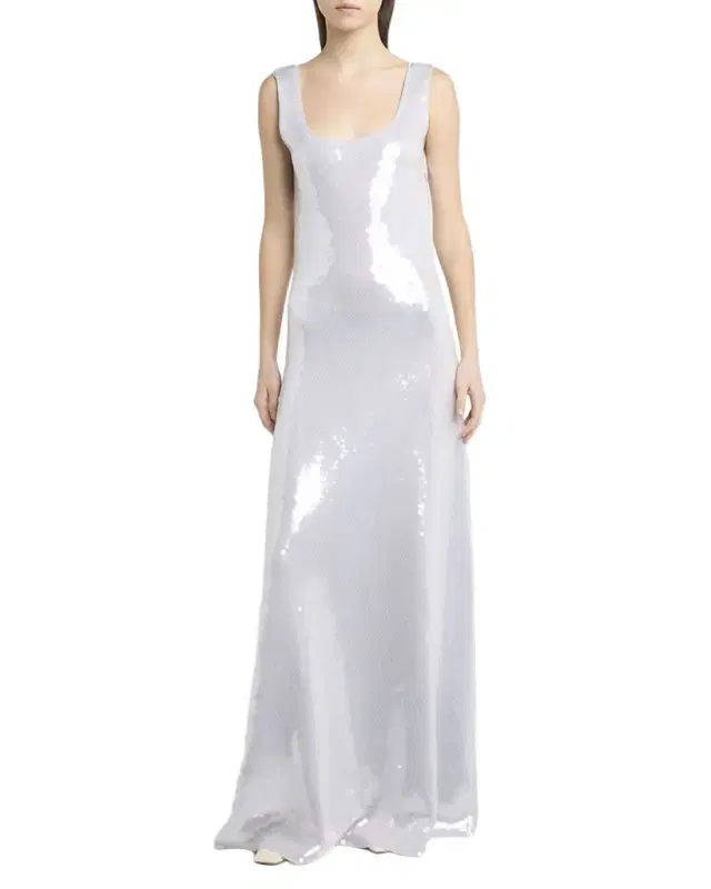 Sequined Scoop-Neck Dress