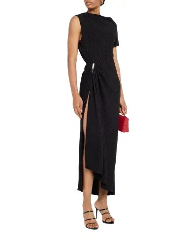 Brandon Maxwell The Lowery Asymmetric Draped Dress | Thumbnail 1 Brandon Maxwell The Lowery Asymmetric Draped Dress | Thumbnail 1