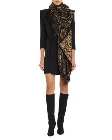Saint Laurent Leopard Pattern Stole | Thumbnail 1