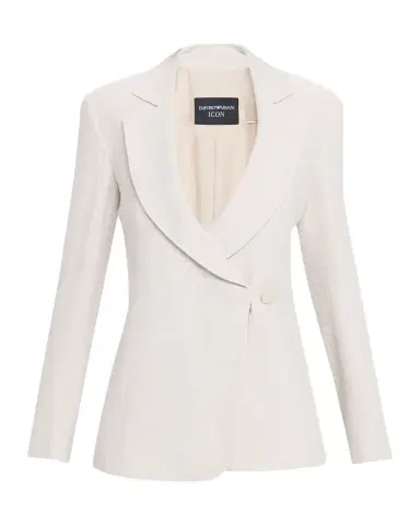 Emporio Armani Single-Button Armure Blazer | Thumbnail 1 Emporio Armani Single-Button Armure Blazer | Thumbnail 1