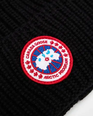 Canada Goose Men's Arctic Rib-Knit Wool Beanie Hat | Thumbnail 2