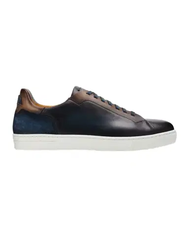 Magnanni Men's Amadeo Burnished Leather Low-Top Sneakers | Thumbnail 1