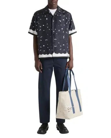Givenchy Men's Roses Boxy-Fit Silk Bowling Shirt | Thumbnail 1 Givenchy Men's Roses Boxy-Fit Silk Bowling Shirt | Thumbnail 1
