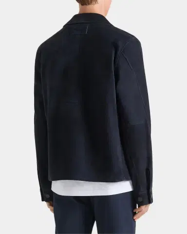 Givenchy Men's Leather Patch-Pocket Shirt Jacket | Thumbnail 2