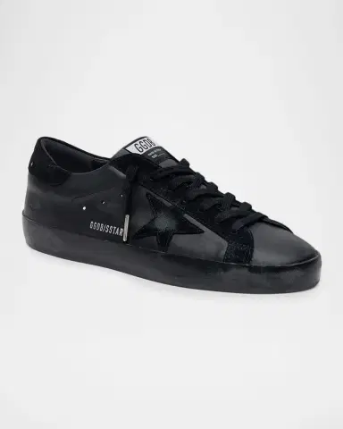 Golden Goose Men's Super-Star Napa Leather and Suede Low-Top Sneakers | Thumbnail 2 Golden Goose Men's Super-Star Napa Leather and Suede Low-Top Sneakers | Thumbnail 2