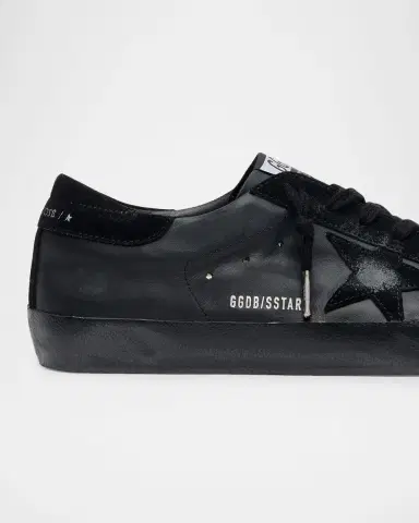 Golden Goose Men's Super-Star Napa Leather and Suede Low-Top Sneakers | Thumbnail 3 Golden Goose Men's Super-Star Napa Leather and Suede Low-Top Sneakers | Thumbnail 3