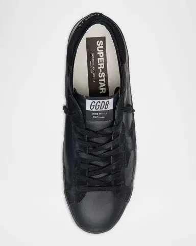 Golden Goose Men's Super-Star Napa Leather and Suede Low-Top Sneakers | Thumbnail 4 Golden Goose Men's Super-Star Napa Leather and Suede Low-Top Sneakers | Thumbnail 4