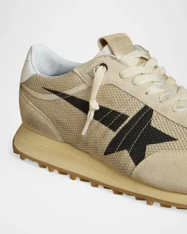 Golden Goose Men's Running Marathon Mesh and Suede Sneakers | Thumbnail 4 Golden Goose Men's Running Marathon Mesh and Suede Sneakers | Thumbnail 4