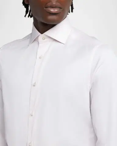 Zegna Men's Cotton Tonal Stripe Dress Shirt | Thumbnail 5 Zegna Men's Cotton Tonal Stripe Dress Shirt | Thumbnail 5