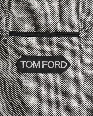 TOM FORD Men's Shelton Wool and Linen Chevron Sport Coat | Thumbnail 6