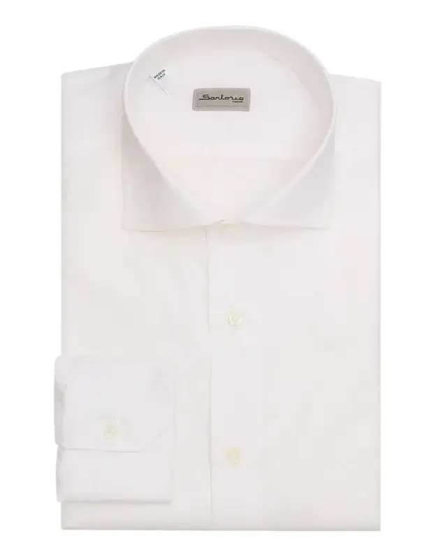 Sartorio Men 's Solid Cotton Spread-Collar Dress Shirt