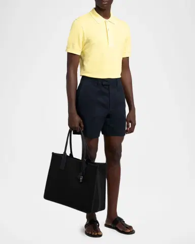 Tom Ford Men's Canvas and Leather East-West Tote Bag | Thumbnail 5