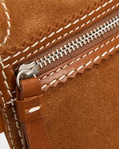 Dries Van Noten Men's Suede Leather-Trim Crossbody Bag | Thumbnail 3 Dries Van Noten Men's Suede Leather-Trim Crossbody Bag | Thumbnail 3