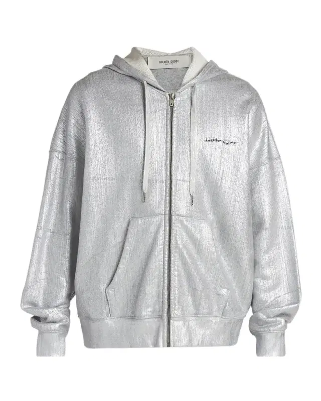 Men 's Metallic Textured Full-Zip Hoodie
