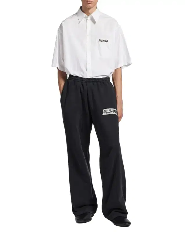 Men 's Masking Tape Logo Short-Sleeve Shirt