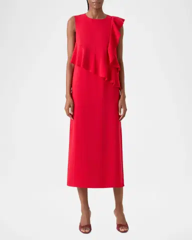 Akris punto Sleeveless Flounce-Detail Tunic Midi Dress | Thumbnail 2 Akris punto Sleeveless Flounce-Detail Tunic Midi Dress | Thumbnail 2