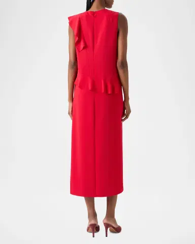 Akris punto Sleeveless Flounce-Detail Tunic Midi Dress | Thumbnail 3 Akris punto Sleeveless Flounce-Detail Tunic Midi Dress | Thumbnail 3