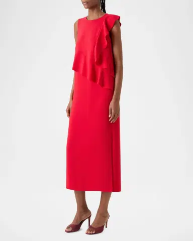 Akris punto Sleeveless Flounce-Detail Tunic Midi Dress | Thumbnail 4 Akris punto Sleeveless Flounce-Detail Tunic Midi Dress | Thumbnail 4