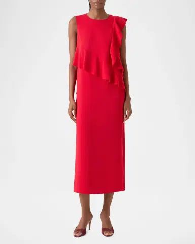 Akris punto Sleeveless Flounce-Detail Tunic Midi Dress | Thumbnail 6 Akris punto Sleeveless Flounce-Detail Tunic Midi Dress | Thumbnail 6