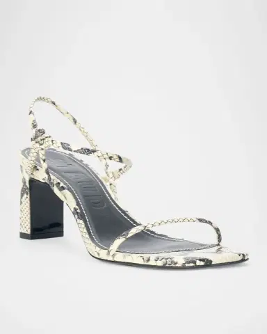 Staud 65mm Laurel Snake-Embossed Leather Sandals | Thumbnail 2 Staud 65mm Laurel Snake-Embossed Leather Sandals | Thumbnail 2