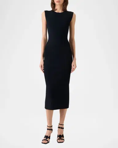 Akris punto Sleeveless Viscose Jersey Back-Cutout Midi Dress | Thumbnail 2